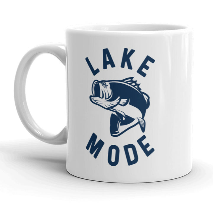 Lake Mode Mug Funny Outdoors Fishing Coffee Cup - 11oz Image 1