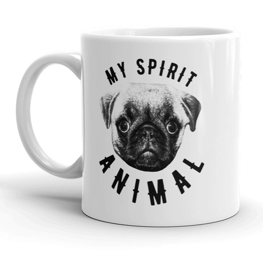 Pug Spirit Animal Mug Funny Pet Puppy Coffee Cup - 11oz Image 1