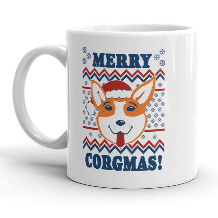 Merry Corgmas Mug Funny Christmas Corgi Dog Coffee Cup - 11oz Image 1