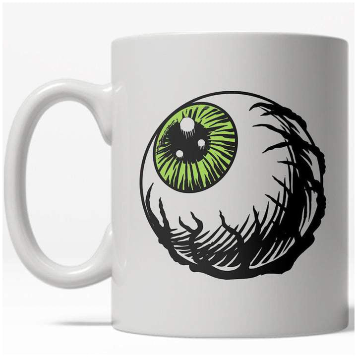 Eyeball Mug Funny Halloween Scary Coffee Cup - 11oz Image 1