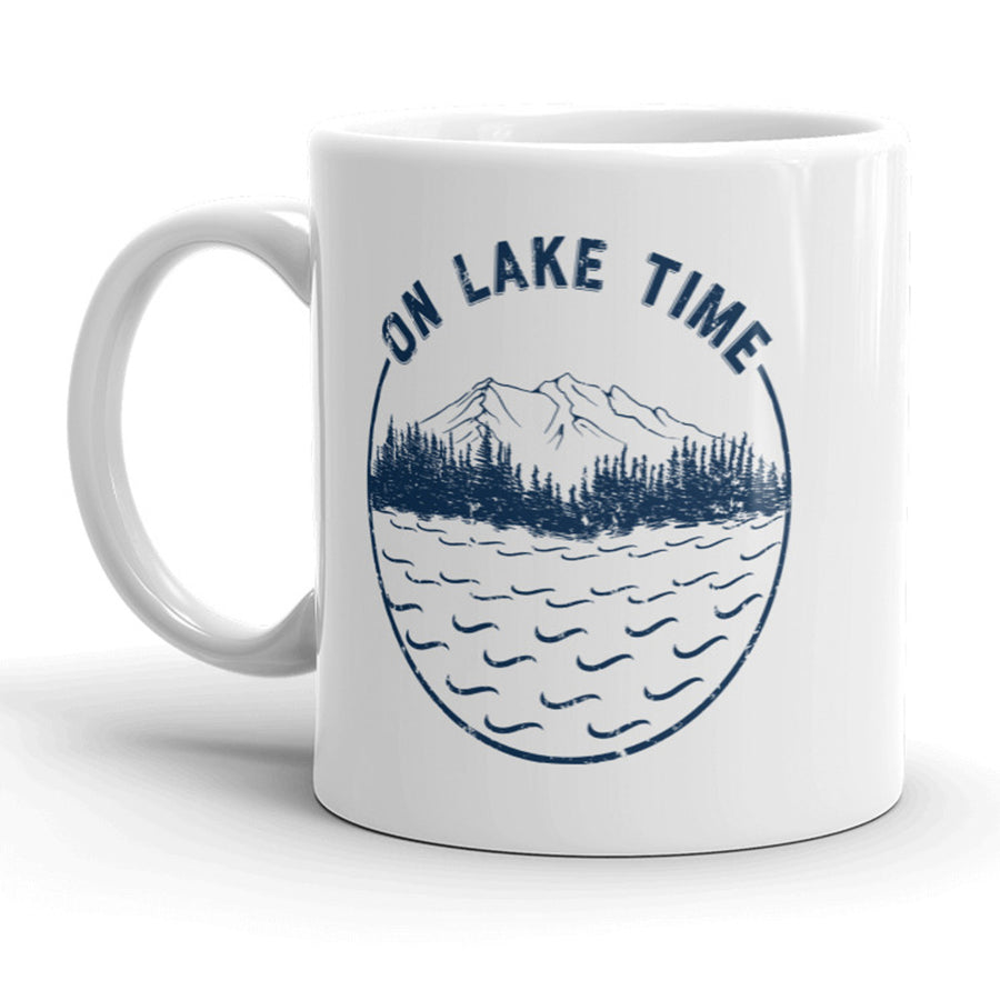 On Lake Time Mug Funny Summer Vacation Coffee Cup - 11oz Image 1