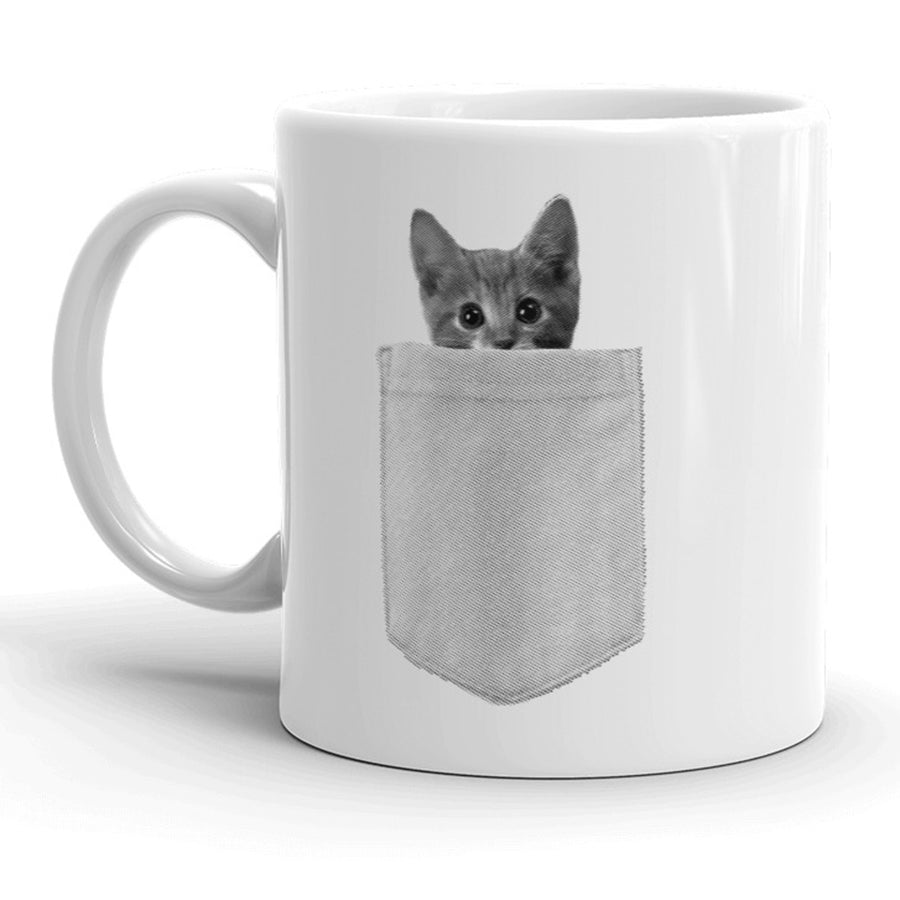 Pocket Kitty Mug Cute Pet Cat Coffee Cup - 11oz Image 1