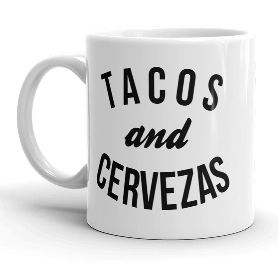 Tacos and Cervezas Mug Funny Cinco De Mayo Coffee Cup - 11oz Image 1
