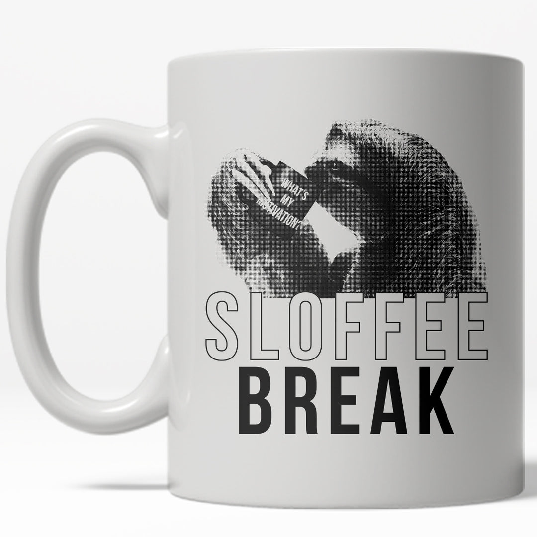 Sloffee Break Mug Funny Sloth Zoo Animal Coffee Cup - 11oz Image 1