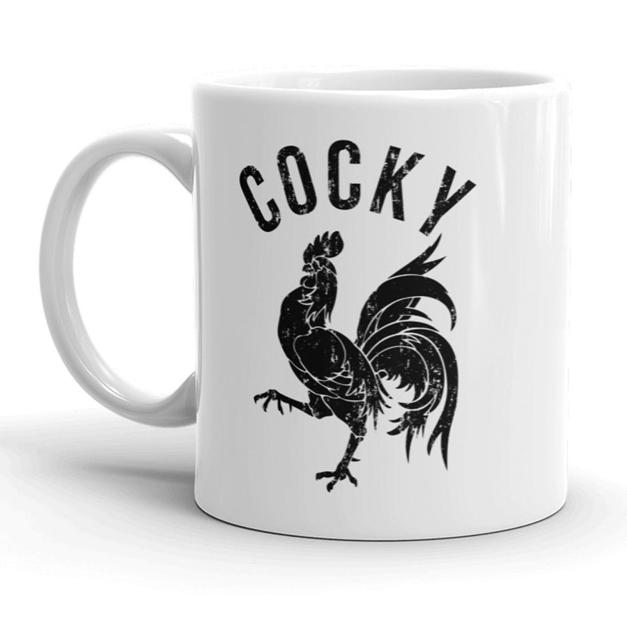 Cocky Mug Funny Rooster Chicken Coffee Cup - 11oz Image 1