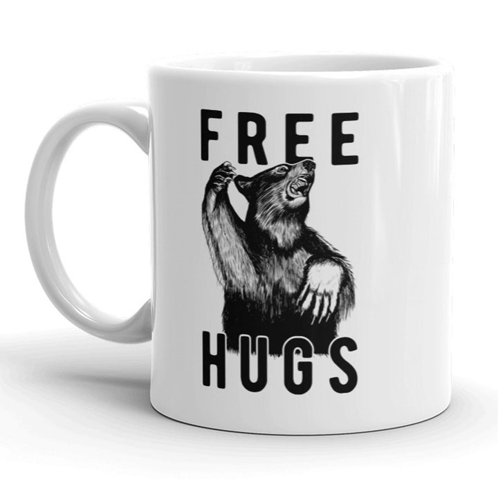 Free Bear Hugs Mug Funny Grizzly Coffee Cup - 11oz Image 1