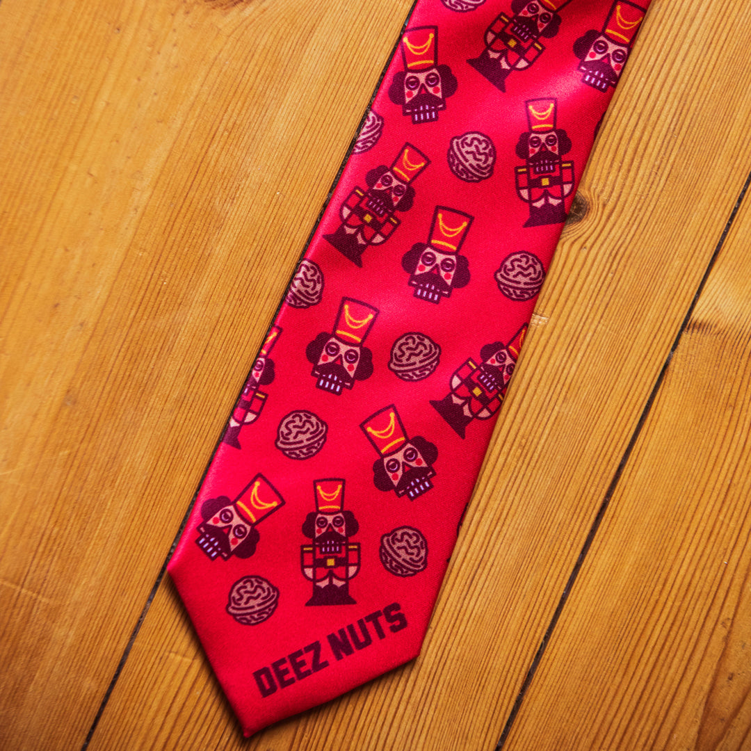 Deez Nuts Necktie Christmas Funny Neckties for Men Nutcracker Tie Novelty Ties for Men Image 2