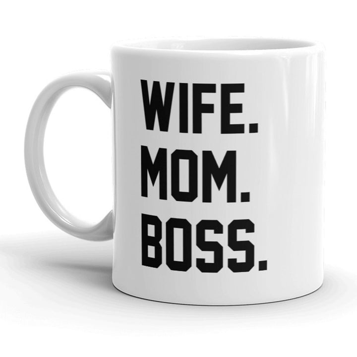 Wife Mom Boss Mug Funny Mothers Day Coffee Cup - 11oz Image 1