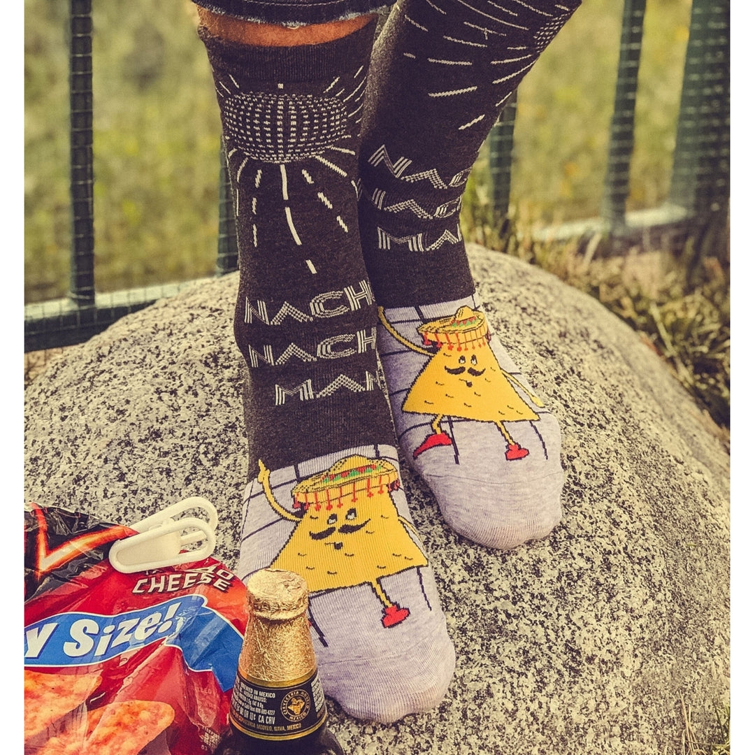 Mens Nacho Nacho Man Socks Funny Macho Nachos And Cheese Cinco De Mayo Graphic Footwear Image 7