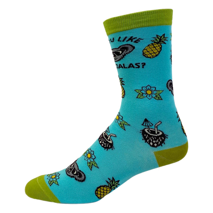 Womens Do You Like Pina Koalas Socks Funny Koala Bear Pineapple Silly Graphic Footwear Image 4