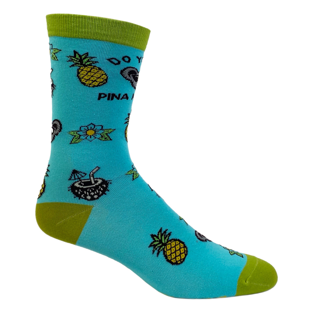 Womens Do You Like Pina Koalas Socks Funny Koala Bear Pineapple Silly Graphic Footwear Image 6