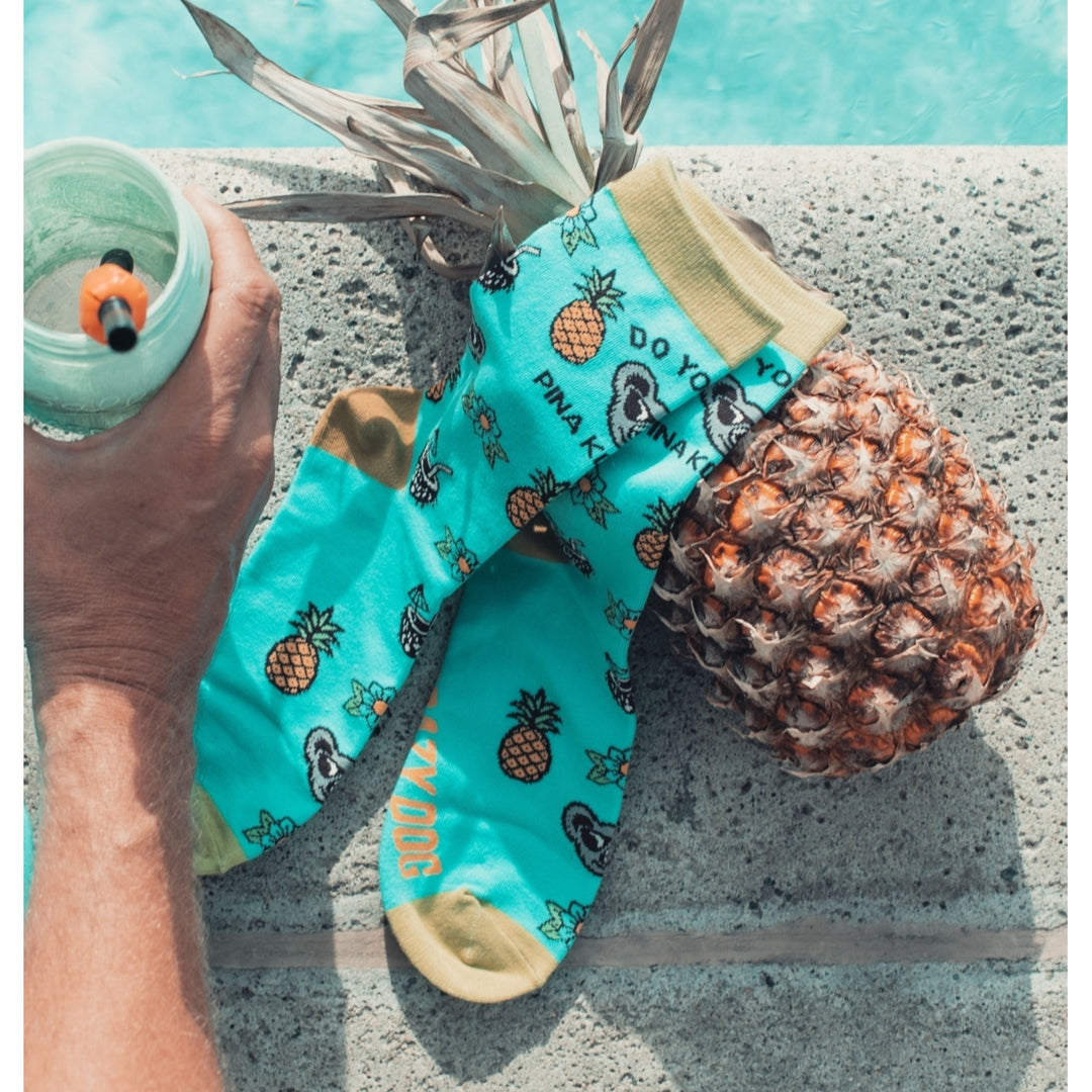 Womens Do You Like Pina Koalas Socks Funny Koala Bear Pineapple Silly Graphic Footwear Image 8