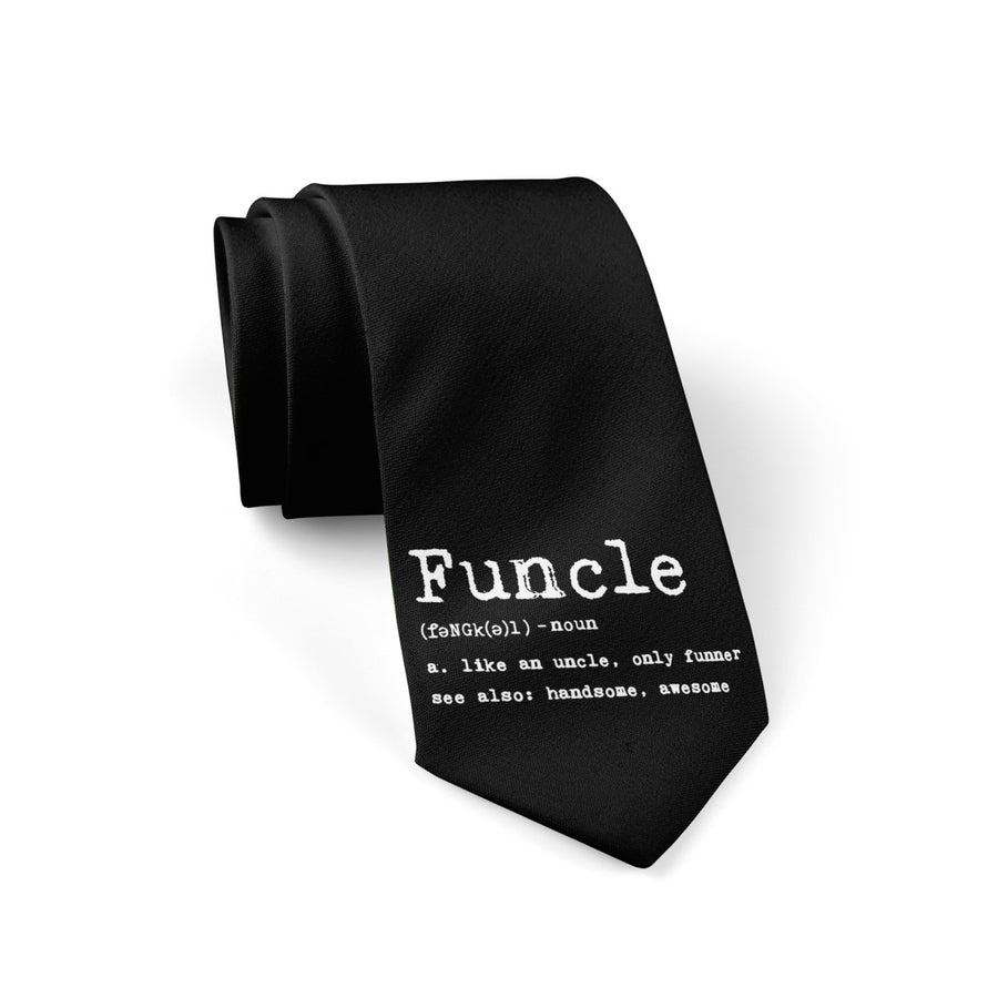 Funcle Definition Necktie Funny Neckties for Men Uncle Tie Mens Novelty Ties Image 1