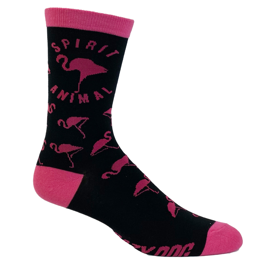 Womens Spirit Animal Flamingo Socks Funny Tripocal Pink Bird Graphic Novelty Footwear Image 6