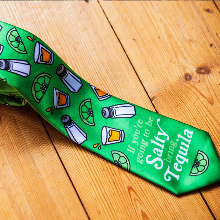 If Youre Going To Be Salty Bring Tequila Tie Novelty Ties for Men Funny Neckties for Guys Image 2