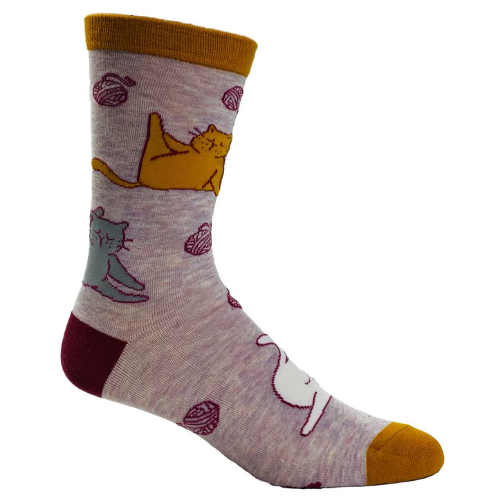 Womens Cat Yoga Socks Funny Stretch Exercise Workout Pet Kitty Lover Graphic Footwear Image 6