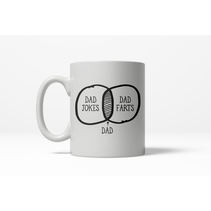 Dad Venn Diagram Funny Dad and f**t Jokes Fathers Day Ceramic Drinking Coffee Mug - 11oz Image 1