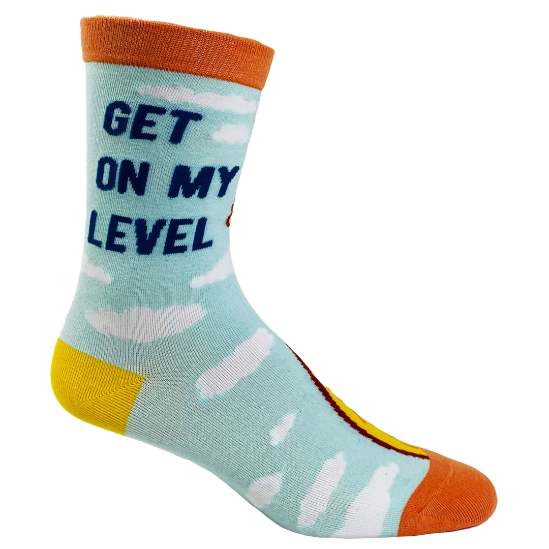 Womens Get On My Level Socks Funny Tall Giraffe Novelty Graphic Footwear Image 6