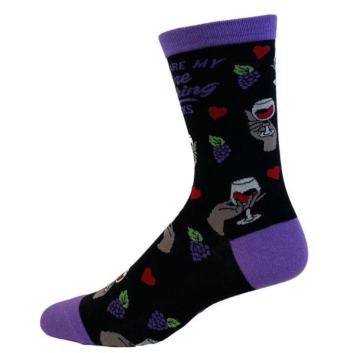 Womens Wine Drinking Socks Funny Vino Wine Lover Graphic Novelty Footwear Image 4