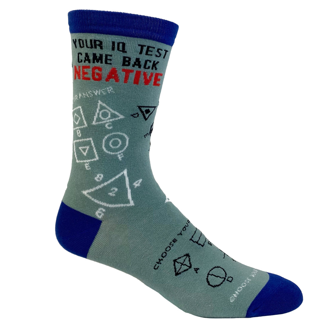 Womens Your IQ Test Came Back Negative Socks Funny Dumb Insult Sarcastic Footwear Image 4