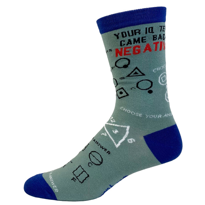 Womens Your IQ Test Came Back Negative Socks Funny Dumb Insult Sarcastic Footwear Image 6