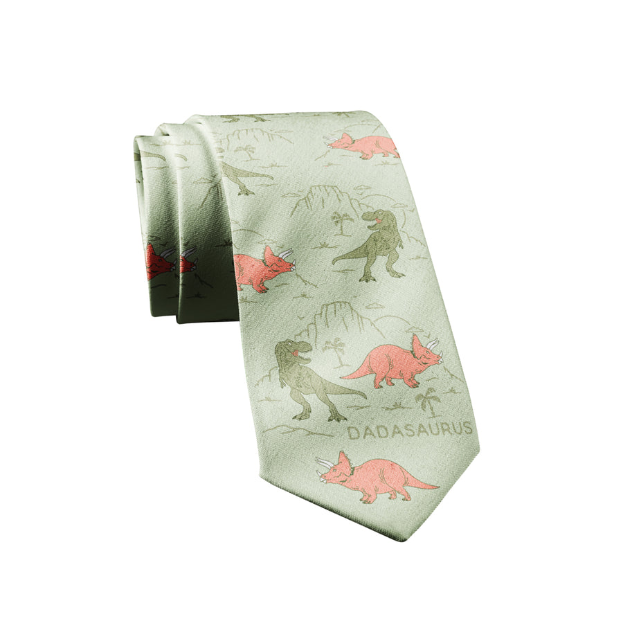 Dadasaurus Necktie Funny Ties for Men Dinosaur Dad Tie Mens Novelty Neckties Image 1