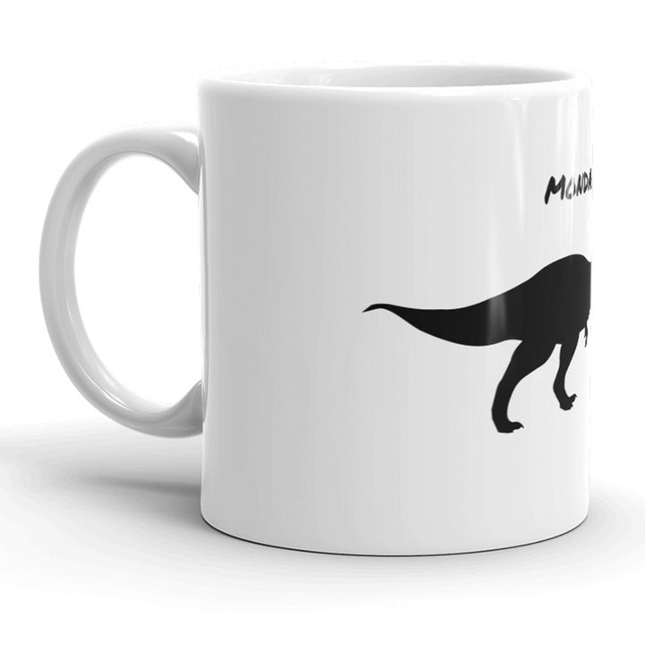 Mondays and Me Funny T-Rex Dinosaur Running Ceramic Coffee Drinking Mug - 11oz Image 1