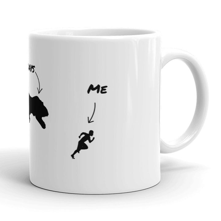 Mondays and Me Funny T-Rex Dinosaur Running Ceramic Coffee Drinking Mug - 11oz Image 4