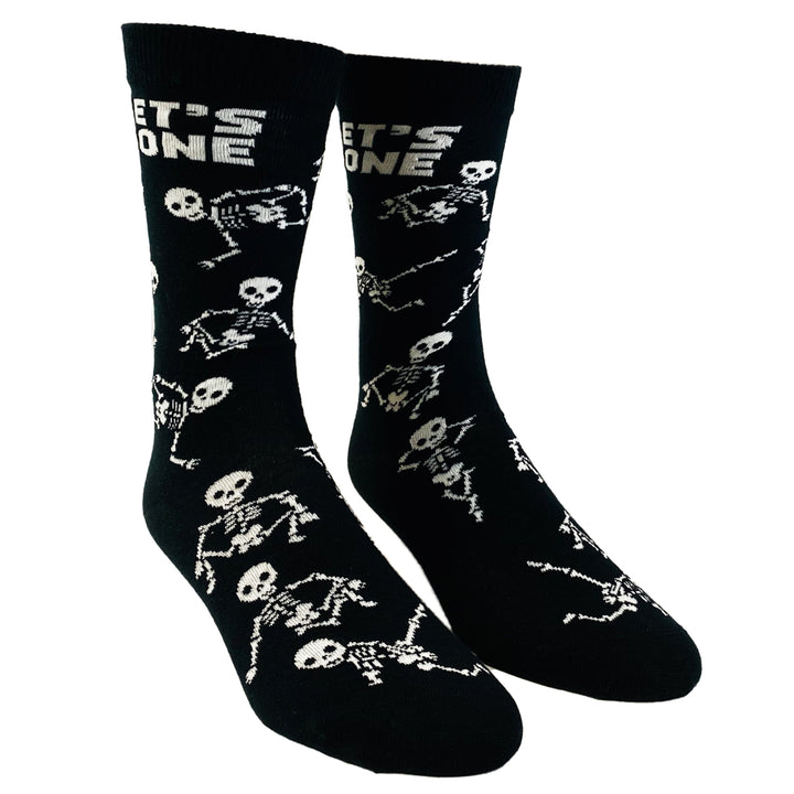 Womens Lets Bone Socks Funny Halloween Party Skeleton Graphic Novelty Vintage Footwear Image 6