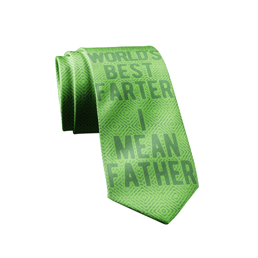 Worlds Best Farter I Mean Father Necktie Novelty Neckties for Men Farting Funny Ties f**t Tie Image 1