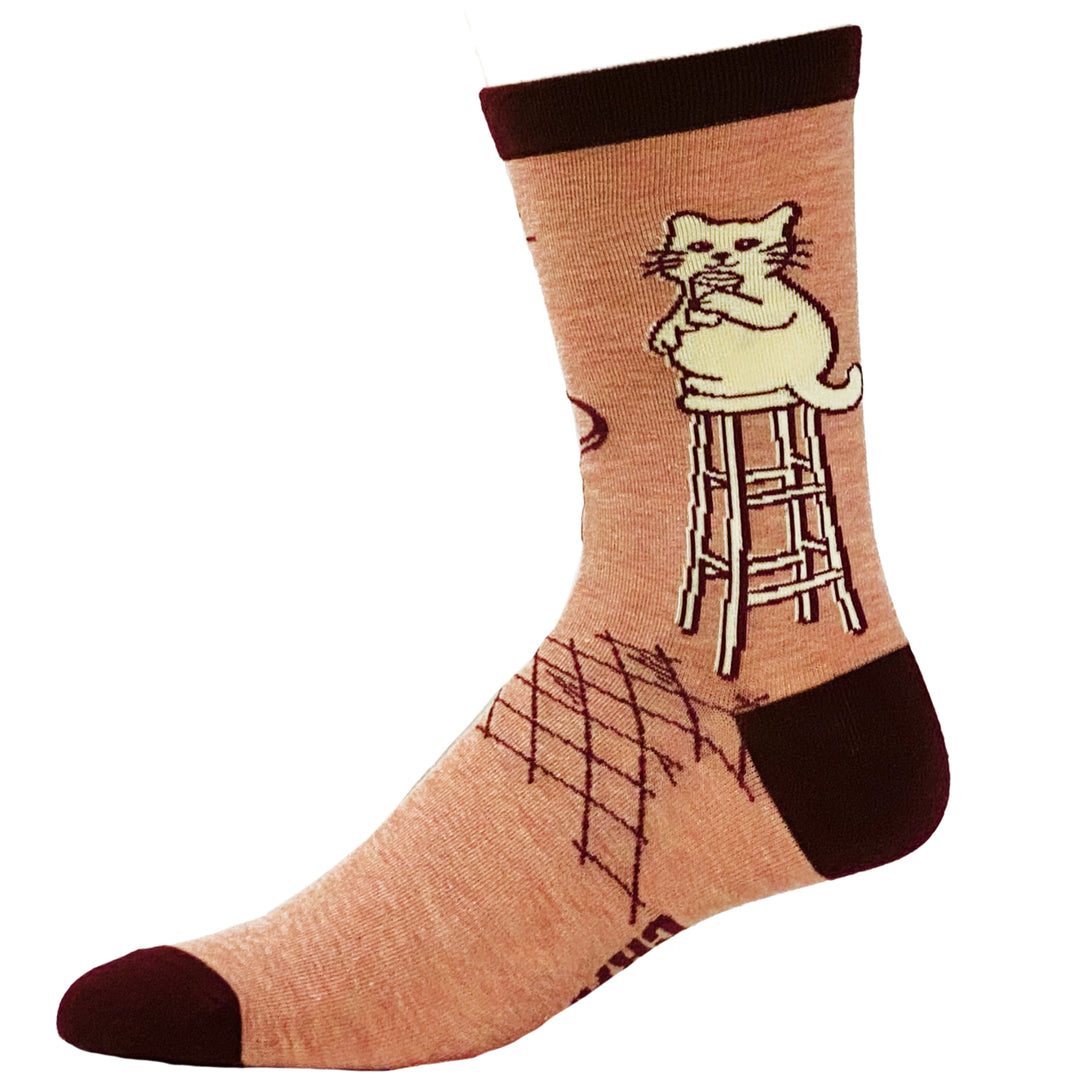 Womens I Need Coffee Right Meow Socks Funny Pet Cat Lover Kitty Novelty Footwear Image 4