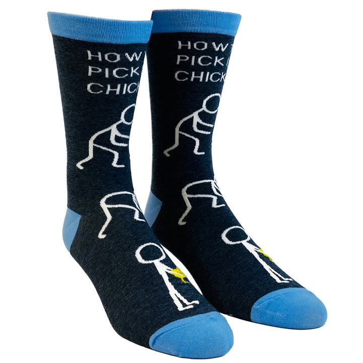 Mens How To Pick Up Chicks Socks Funny Easter Gift Footwear Image 2