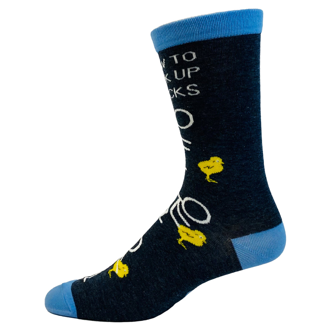 Mens How To Pick Up Chicks Socks Funny Easter Gift Footwear Image 4