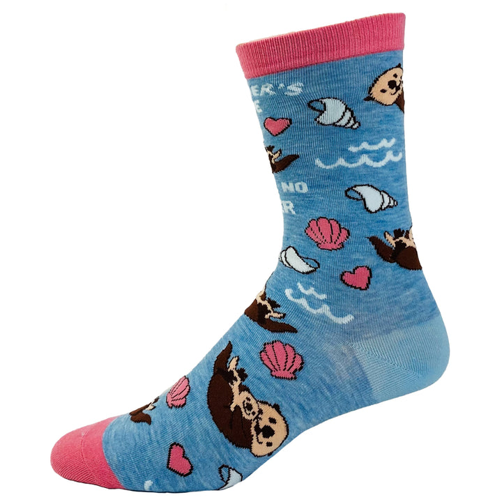 Womens A Mothers Love Is Like No Otter Socks Funny Ocean Beach Mothers Day Novelty Footwear Image 4