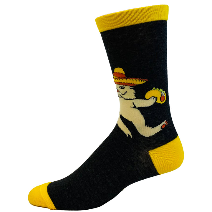 Mens Tacos And Cervezas Socks Funny Cinco De Mayo Cat Gato Novelty Footwear Image 4