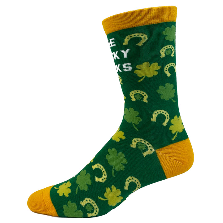 Womens Me Lucky Socks Socks Funny Shamrock St Patricks Day Parade Irish Graphic Novelty Footwear Image 4