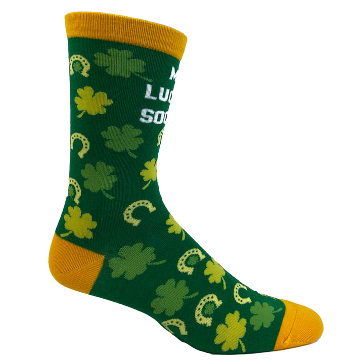 Womens Me Lucky Socks Socks Funny Shamrock St Patricks Day Parade Irish Graphic Novelty Footwear Image 6