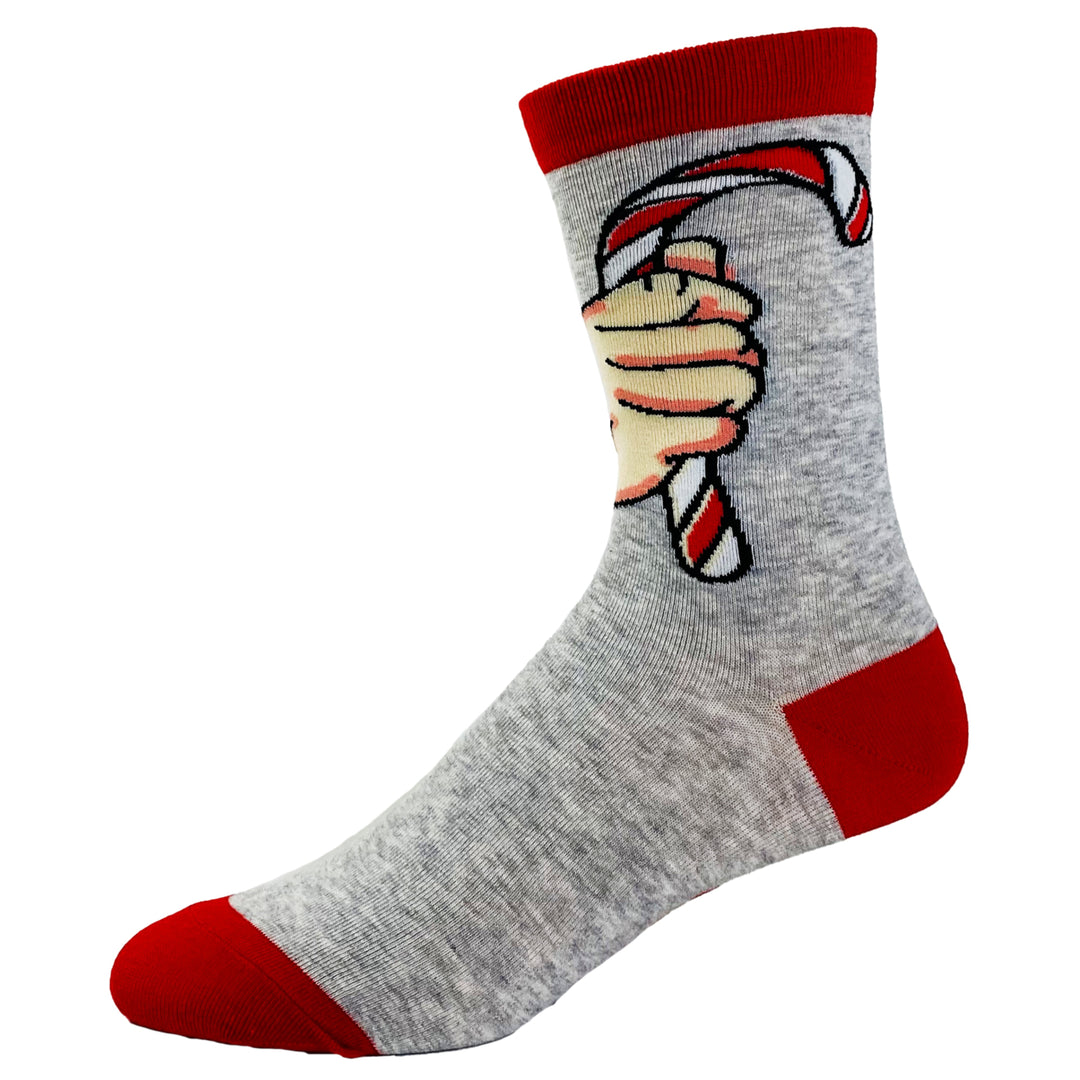 Mens Suck It Socks Funny Christmas Candycane Sarcastic Holiday Party Graphic Footwear Image 4