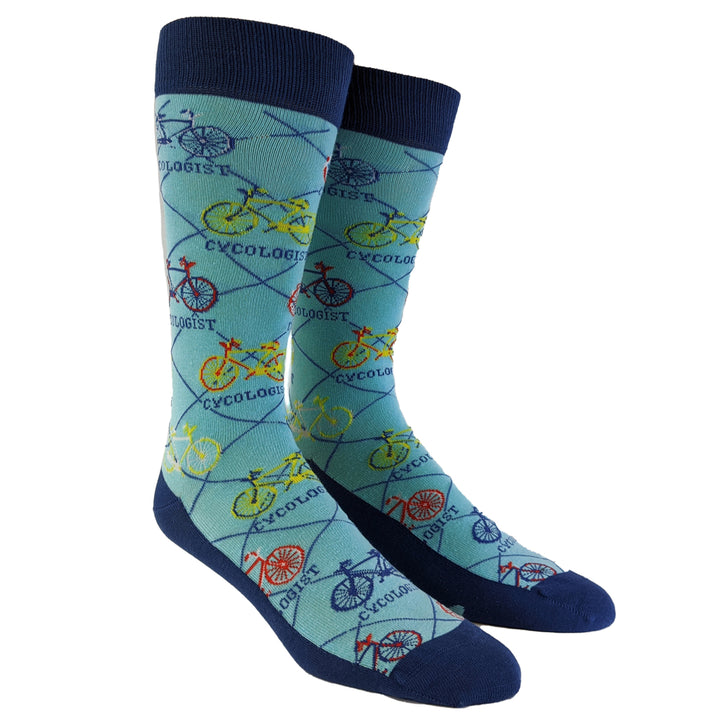 Mens Cycologist Socks Funny Psychology Biking Cyclist Graphic Sarcasm Footwear Image 2