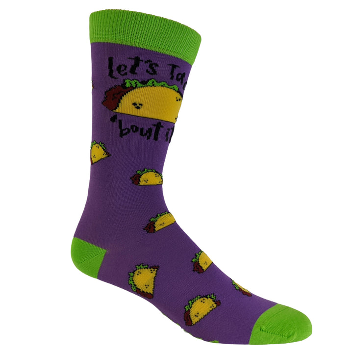 Womens Lets Taco Bout It Socks Funny Cinco De Mayo Taco Tuesday Novelty Footwear Image 6