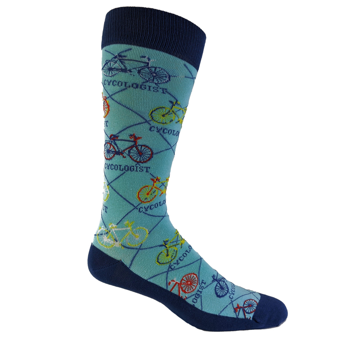 Mens Cycologist Socks Funny Psychology Biking Cyclist Graphic Sarcasm Footwear Image 6