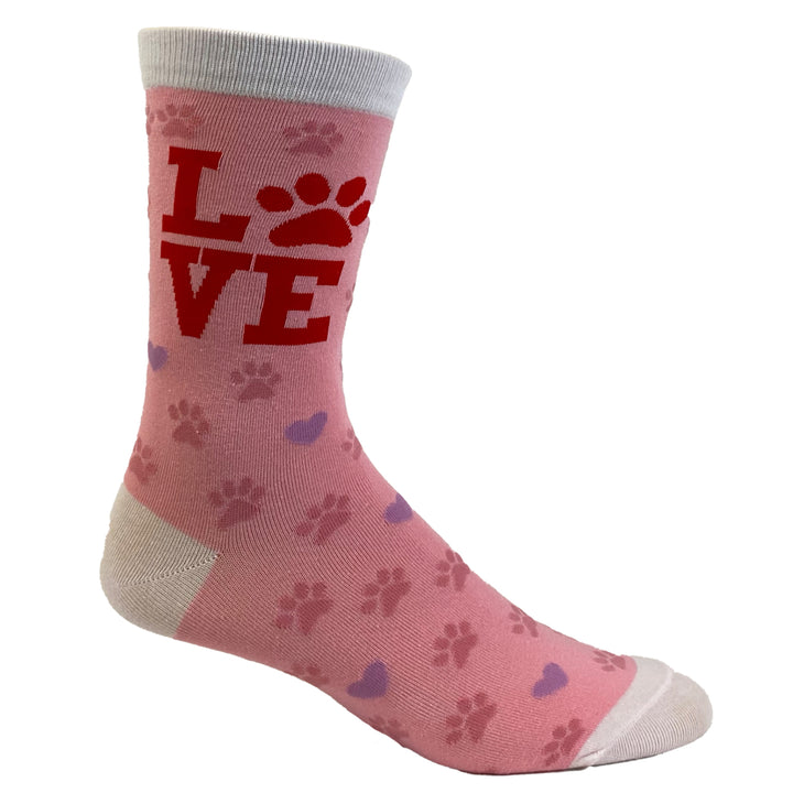 Womens Love Paw Socks Funny Cute Pet Puppy Dog Animal Lover Novelty Footwear Image 6