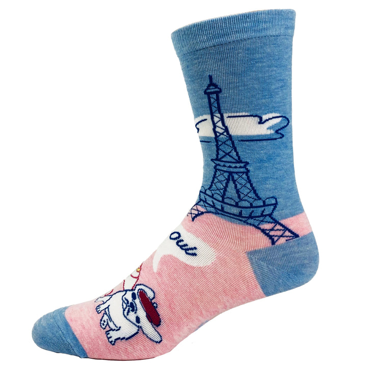 Womens Oui Oui French Bulldog Socks Funny Sarcastic Pet Puppy Lover Novelty Dog Footwear Image 4