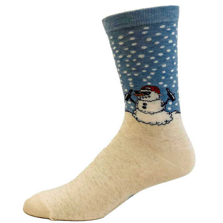 Mens Up To Snow Good Socks Funny Christmas Winter Weather Snowman Novelty Footwear Image 4