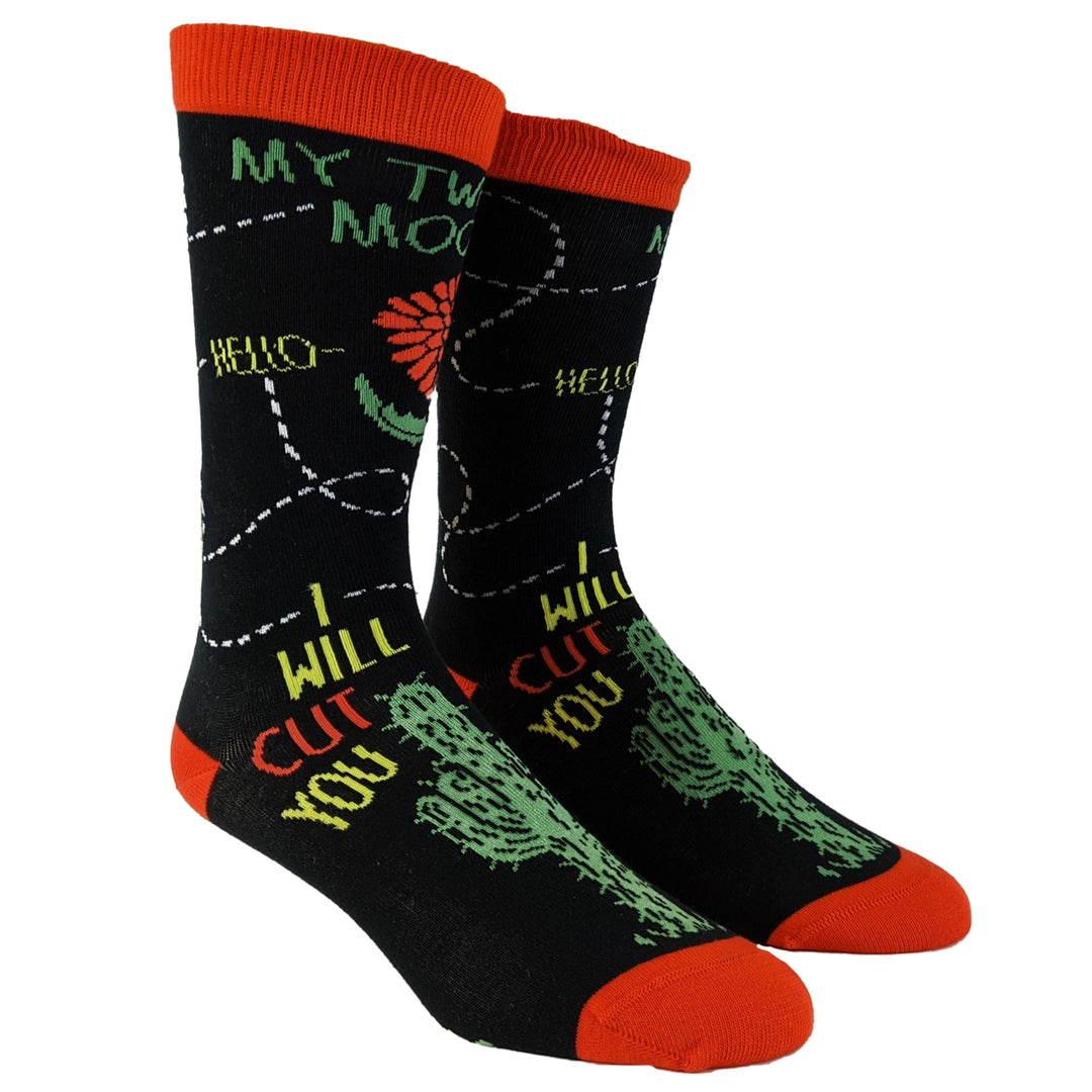 Womens My Two Moods Socks Funny Humor Sarcastic Cool Graphic Footwear Image 2