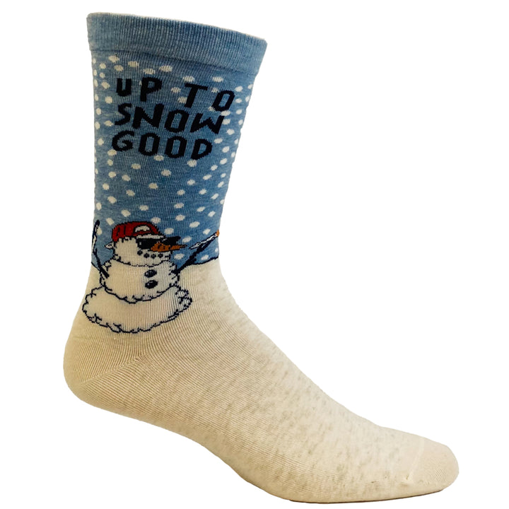 Mens Up To Snow Good Socks Funny Christmas Winter Weather Snowman Novelty Footwear Image 6