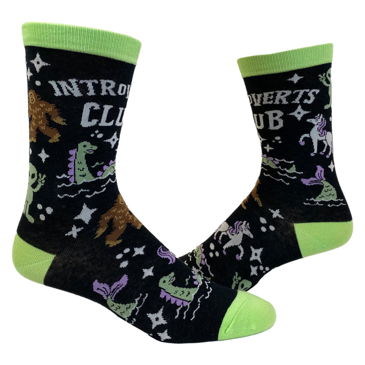 Womens Introverts Club Socks Funny Day Dreamer Loner Unicorn UFO Footwear Image 1