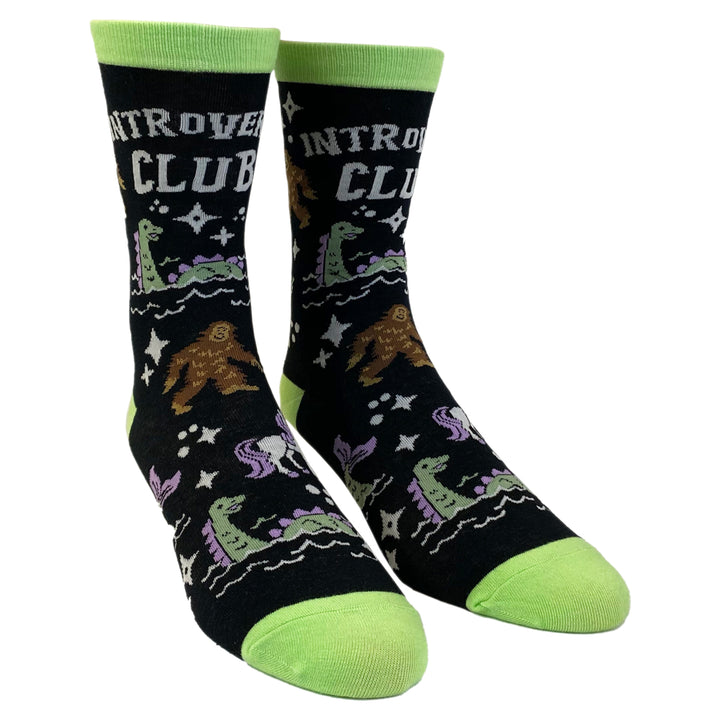 Womens Introverts Club Socks Funny Day Dreamer Loner Unicorn UFO Footwear Image 2