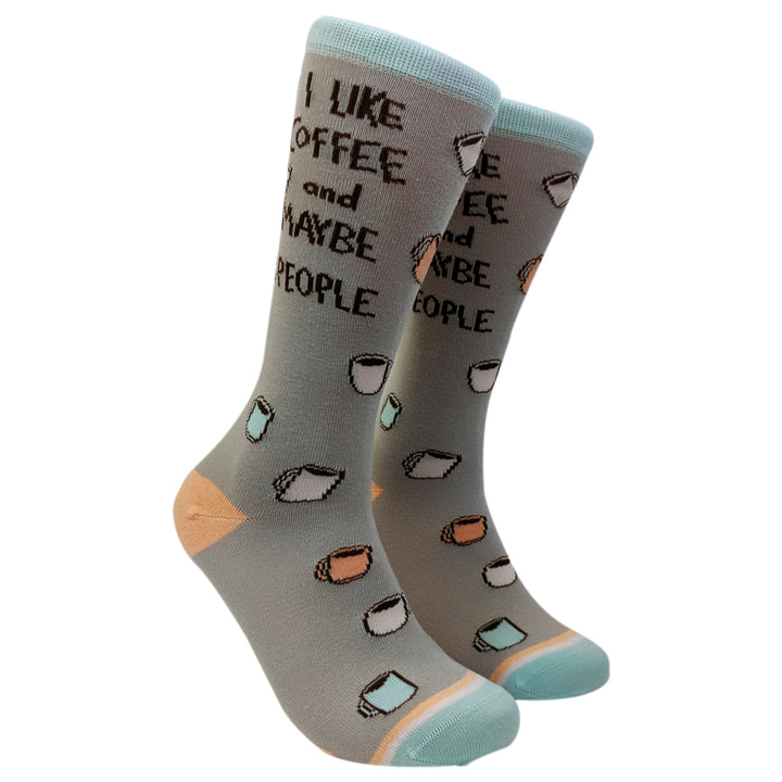 Womens I Like Coffee And Maybe 3 People Socks Funny Sarcastic Novelty Footwear Image 6