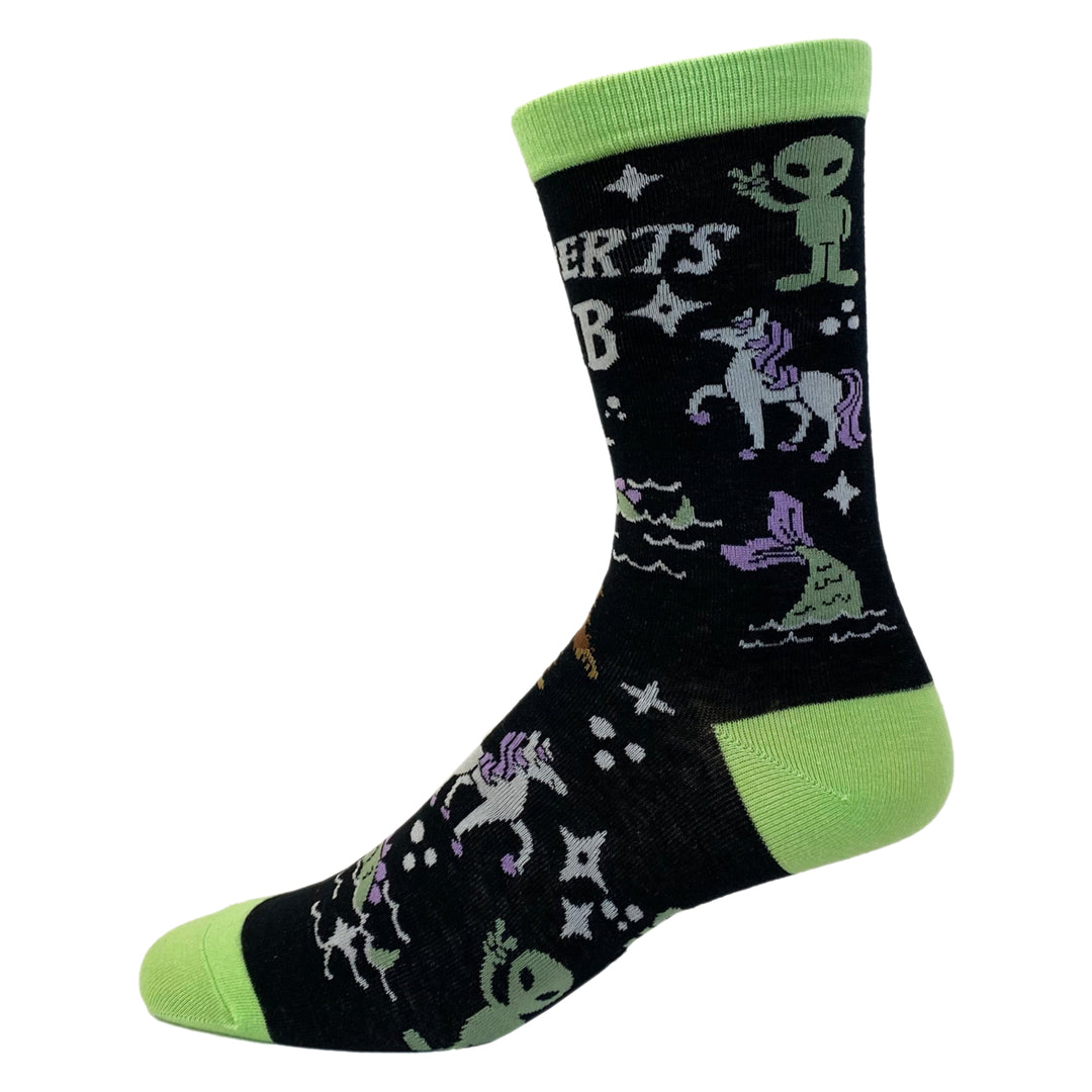 Womens Introverts Club Socks Funny Day Dreamer Loner Unicorn UFO Footwear Image 6